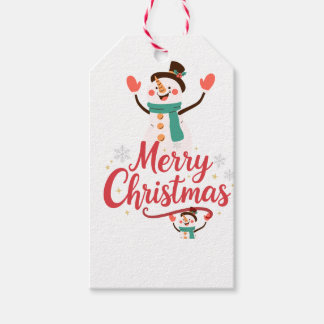 Festive Snowman Merry Christmas Lip Balm ギフトタグ