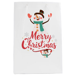 Festive Snowman Merry Christmas Lip Balm ミディアムペーパーバッグ