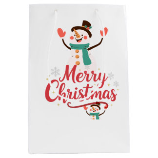 Festive Snowman Merry Christmas Lip Balm ミディアムペーパーバッグ