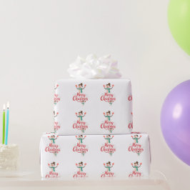 Festive Snowman Merry Christmas Lip Balm ラッピングペーパー