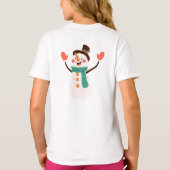 Festive Snowman Merry Christmas  Tシャツ (裏面)