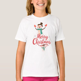 Festive Snowman Merry Christmas  Tシャツ