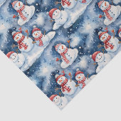 Festive Snowman Pattern in Watercolor 薄葉紙 (詳細)