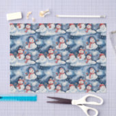 Festive Snowman Pattern in Watercolor 薄葉紙 (クラフト)