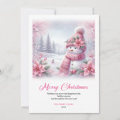 Festive Snowy Forest Kids Download Christmas Card シーズンカード (正面)