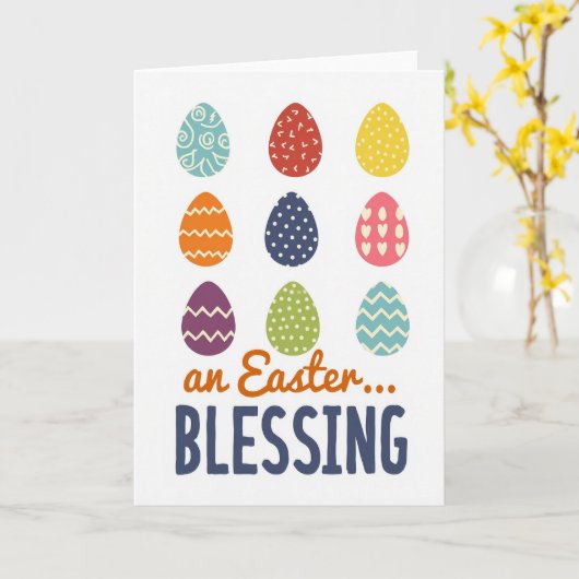 Festive Springtime Eggs Card カード (黄色い花)