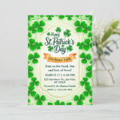 Festive St. Patrick's Day Party I Shamrock Border 招待状 (スタンド正面)