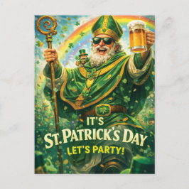 Festive St. Patrick's Day Party Illustration  ポストカード