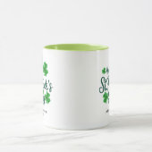 Festive St. Patrick's Day with Shamrock Border マグカップ (中央)