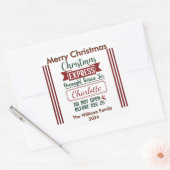 Festive Stickers for a Colorful Christmas スクエアシール (封筒)