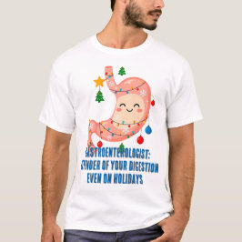 Festive Stomach Cartoon for Holiday Gastro Heroes Tシャツ