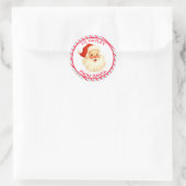 Festive Stripe From Santa Gift ラウンドシール (バッグ)