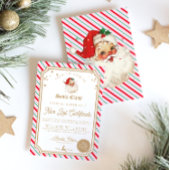 festive Stripe Nice List 認定カード 招待状