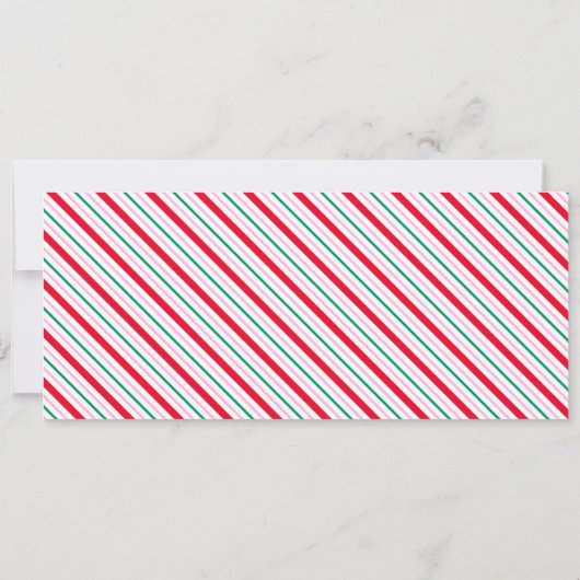 Festive Stripe Santa Cheque Gift Voucher Card 招待状 (裏面)