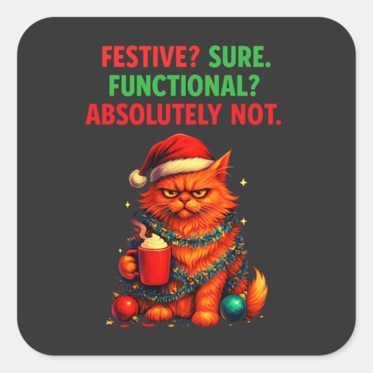 Festive? Sure. Functional? Absolutely Not – Grumpy スクエアシール (正面)