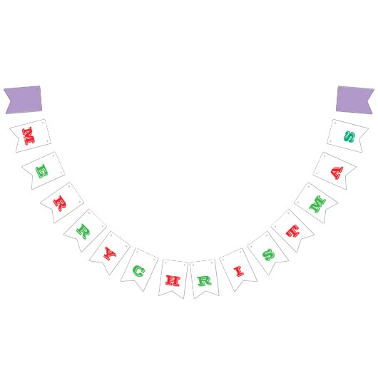 Festive Swallow Tail Bunting Flags Merry Christmas バンティングフラッグ (全)