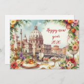 Festive Table in Italy New Year シーズンカード (正面/裏面)
