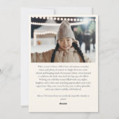 Festive Tartan Plaid Red Christmas Letter Photo シーズンカード (裏面)