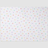 Festive Teal Purple Red Yellow Polka Dot Birthday 薄葉紙 (正面)