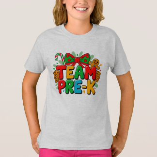 Festive Team Pre-K Christmas T-Shirt  Tシャツ