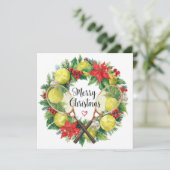 Festive Tennis Wreath for Christmas シーズンカード (スタンド正面)