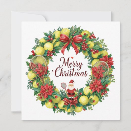 Festive Tennis Wreath for Christmas シーズンカード (正面)
