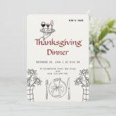 Festive Thanksgiving | Cozy Party 招待状 (スタンド正面)