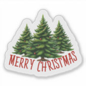 Festive Tree Christmas Sticker シール (正面)