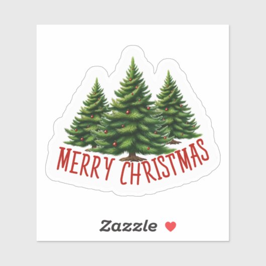 Festive Tree Christmas Sticker シール (シート)