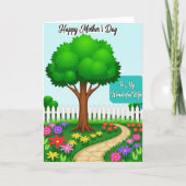 Festive Tree Mothers Day Card カード (正面)