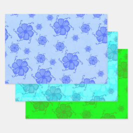 Festive Tropics Floral Gift Wrap BTG ラッピングペーパーシート