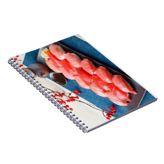 Festive Tuna Sushi Platter Notebook ノートブック (右側)