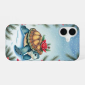 Festive Turtle Flat Holiday  iPhone 16ケース (裏面横)