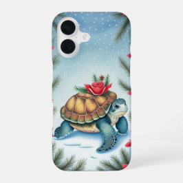 Festive Turtle Flat Holiday  iPhone 16ケース