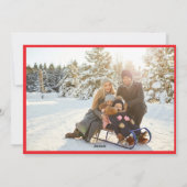 Festive Typography Red Merry Christmas 2 Photo シーズンカード (裏面)