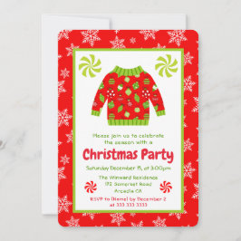 Festive Ugly Christmas Sweater Party 招待状