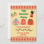 Festive Ugly Sweater Party Invitation 招待状 (正面)