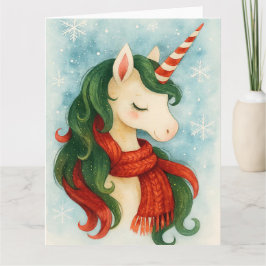 Festive Unicorn Christmas カード