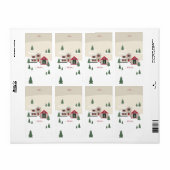 Festive Vintage Christmas Tree Farm To From ラベル (フルシート)