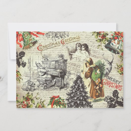 Festive Vintage Victorian Christmas Santa  (正面)