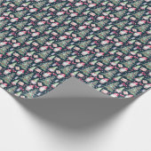 Festive Watercolor Gnome Christmas Tree  ラッピングペーパー (角)