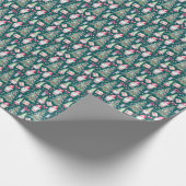 Festive Watercolor Gnome Christmas Tree  ラッピングペーパー (角)