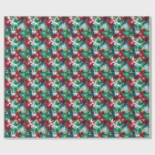 Festive Watercolor Holiday Silhouettes  ラッピングペーパー (フラット)