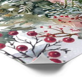 Festive Winter Christmas Party Welcome Sign ポスター (角)