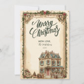 Festive Winter House Christmas Celebration シーズンカード (正面)