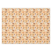 Festive Winter Puppy Scarves テーブルクロス (正面(横))