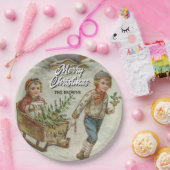 Festive Winter Sleigh Ride Holiday Plate ペーパープレート (パーティー)