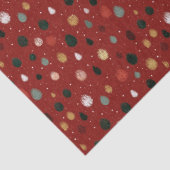 Festive Winter Snowflake Pattern in Red & Gold 薄葉紙 (詳細)