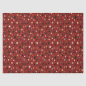 Festive Winter Snowflake Pattern in Red & Gold 薄葉紙 (正面)