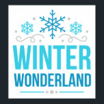 Festive winter wonderland words decor ポスター<br><div class="desc">design by www.etsy.com/Shop/DoodlesFirst</div>